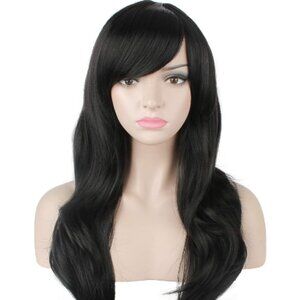 DAOTS 28" Big Wavy Hair Women Cosplay Wig (Black)